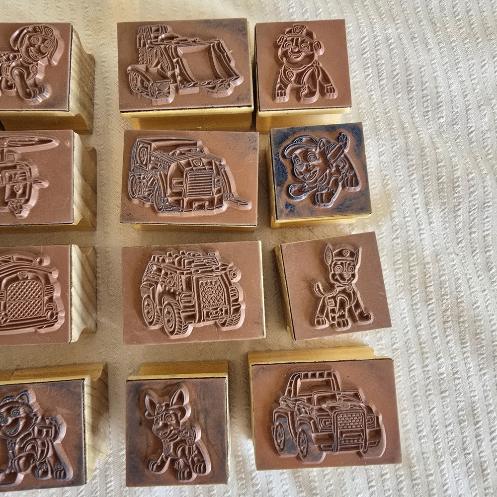 Paw Patrol Wooden Stamps Pups and Vehicles 16 Piece - Picture 6 of 6